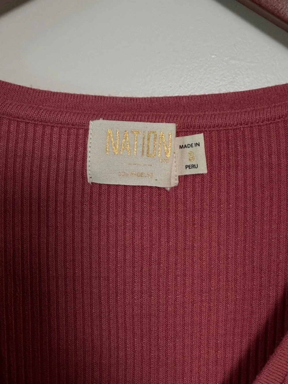 Revolve x Nation LTD Nancy Ribbed V-Neck Puff Sleeve Top